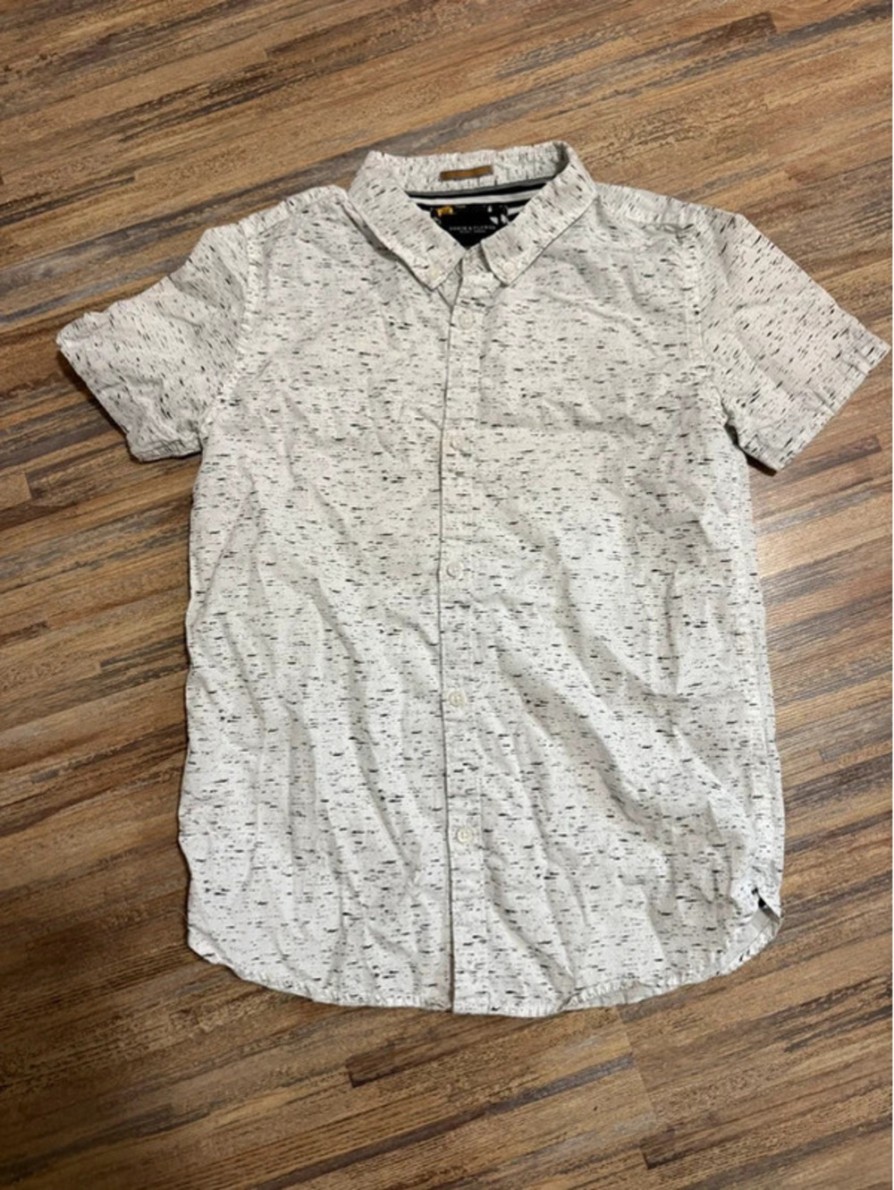 Denim & flower button up youth 11/12
